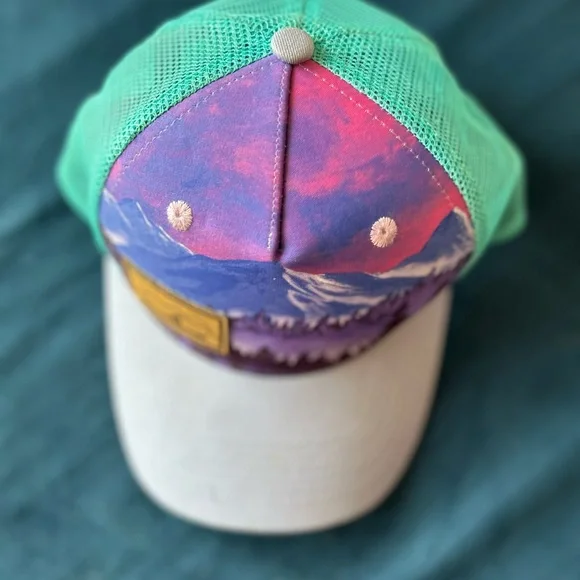 Purple and Teal Women's Mesh Hat - Picture 5 of 8